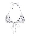 Prada Printed Bikini In White/black