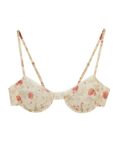 PRADA PRADA ALLOVER FLORAL PRINTED BRA
