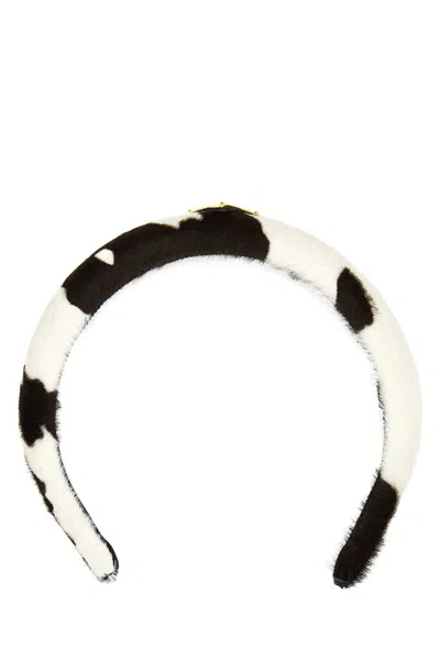 Prada Printed Calf Hair Headband
