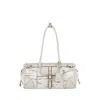 Prada White Bonnie Medium Shoulder Bag In Neutral