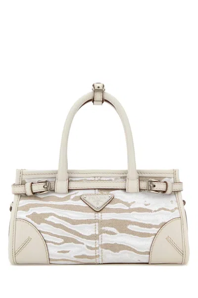 Prada Printed Canvas Mini Bonnie Handbag