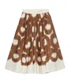 Prada Printed Canvas Skirt In Brown