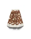 Prada Printed Canvas Skirt In Brown