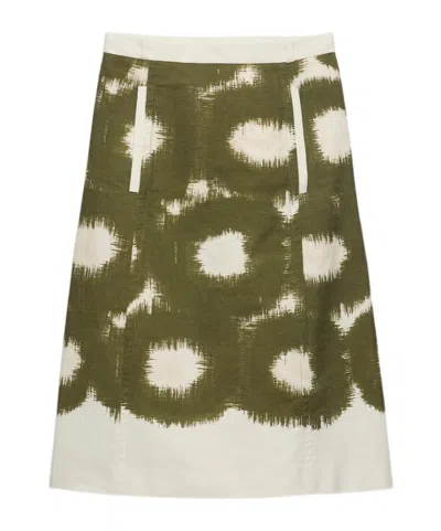 PRADA PRINTED CANVAS SKIRT