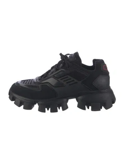 Pre-owned Prada Printed Chunky Sneakers In Black
