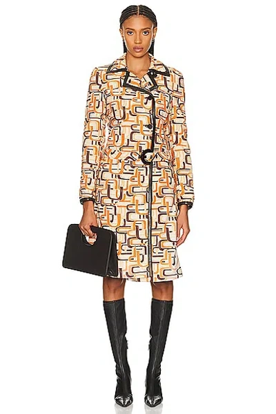 Prada Printed Coat In Multi