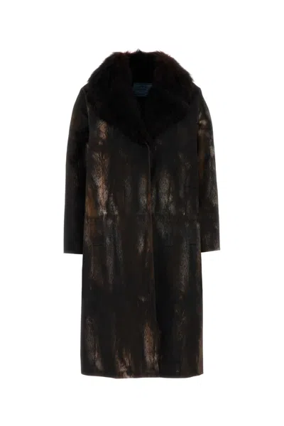 PRADA PRINTED COTTON COAT