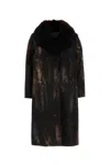 Prada Single-breasted Printed Drill Coat In Multicolor