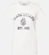 Prada Stamped Logo Crew Neck T-shirt In White