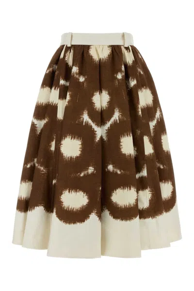 Prada Printed Cotton Mini Skirt For Women