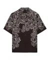 Prada Bowling-hemd Aus Bedruckter Baumwolle In Brown
