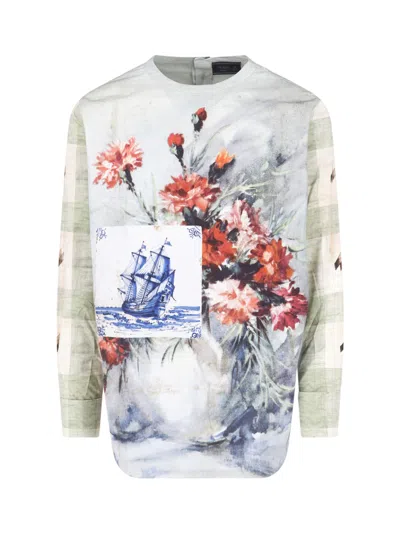 Prada Printed Cotton Shirt In Multi