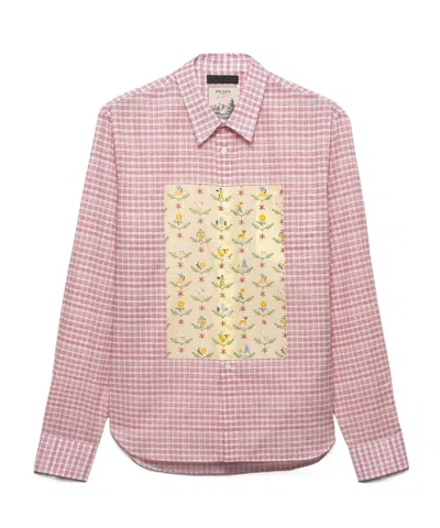 PRADA PRADA BUTTON-UP CHECKED SHIRT