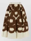 Prada Printed Canvas Skirt In Brown