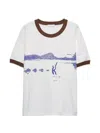 Prada Printed Cotton T-shirt In White