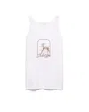 Prada Printed Cotton Tank Top In White