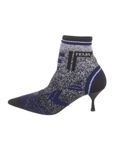 Pre-owned Prada Printed D'orsay Pumps In Black