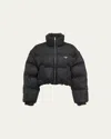 Prada Re-nylon Cropped Padded Jacket In Nero
