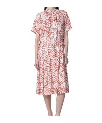 Prada Floral Midi Dress In Multi