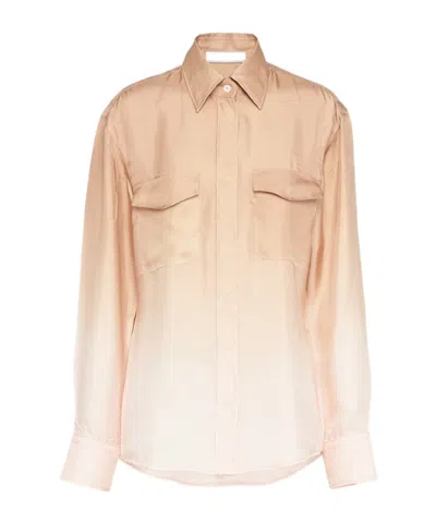PRADA PRADA GRADIENT-EFFECT LONG-SLEEVED SHIRT