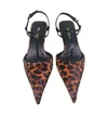 Prada Printed High-heeled Sandals In Black