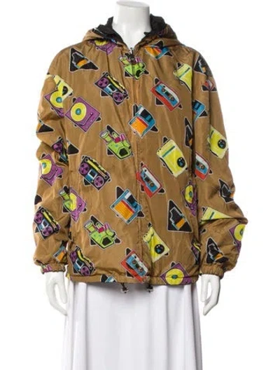 Pre-owned Prada Printed Jacket In Brown