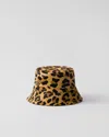 Prada Bucket Hat Leopard Pattern In Honey