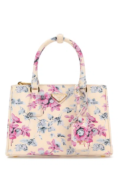 Prada Printed Leather Mini Galleria Handbag In Multicolor