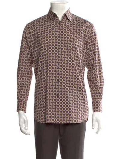 Pre-owned Prada Printed Long Sleeve Shirt In Neutral