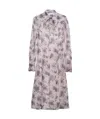 Prada Floral-print Chiffon Midi Dress In Pink