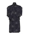 Prada Abstract-print Layered Minidress In Blue