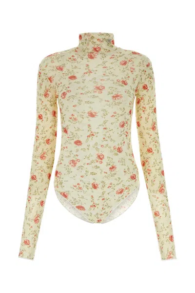 PRADA PRINTED NYLON BODYSUIT