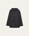 Prada Printed Nylon Blouson Jacket In Nero