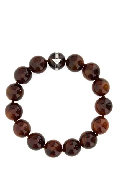 Prada Printed Pearls Necklace