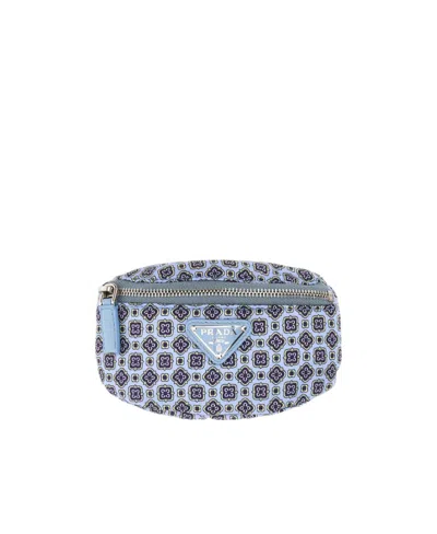 Prada Printed Purse In Blue
