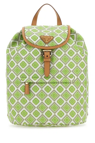 PRADA WOMEN PRINTED RE-NYLON BACKPACK, ONESIZE LUXURY BACKPACKS FOR WOMEN DARVEYS