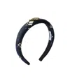 Prada Printed Re-nylon Headband In Dark Blue