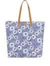 Prada Printed Re-nylon Tote Bag In Blue
