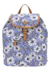Prada Printed Re-nylon Floral Backpack In Multi