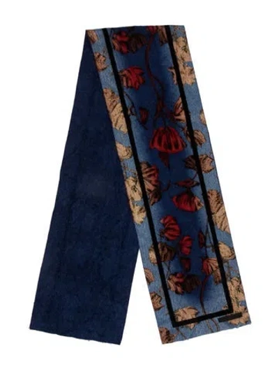 Pre-owned Prada Printed Scarf In Blue
