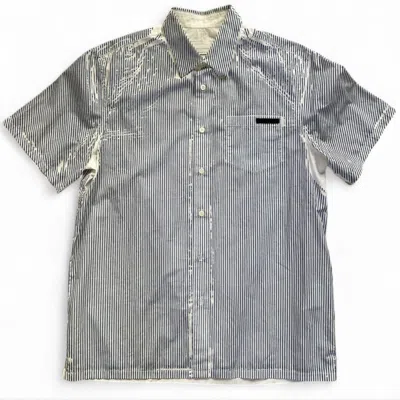 Pre-owned Prada Printed Short Sleeve Bowling Shirt In Multi