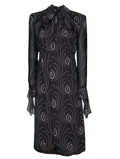 PRADA PRADA PRINTED SILK BLEND DRESS