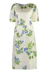 PRADA PRADA PRINTED SILK DRESS