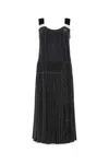 Prada Printed Silk Dress In Black