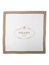 Prada Printed Silk Scarf In Neutral