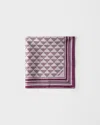 Prada Symbole-pattern Silk Scarf In Purple