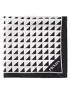Prada Printed Silk Scarf In Black