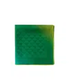 Prada Gradient Geometric Pattern Scarf With Polished Edges In Green