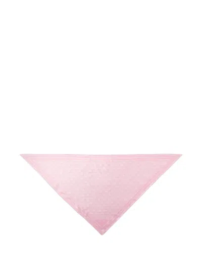 Prada Printed Silk Scarf In Pink