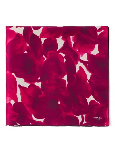 PRADA PRINTED SILK SCARF